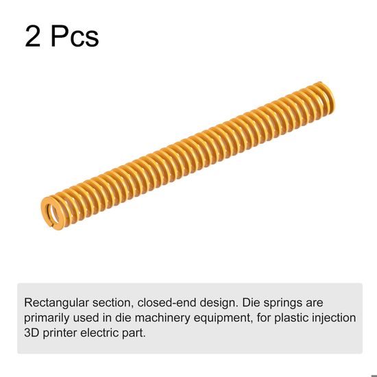Sourcing Map Matrice Ressort, 2Pcs 12mm OD 40mm Long Spiral Stamping Medium Load Compression Die Ressorts Pour Imprimante 3D Électrique Pièce, Rouge