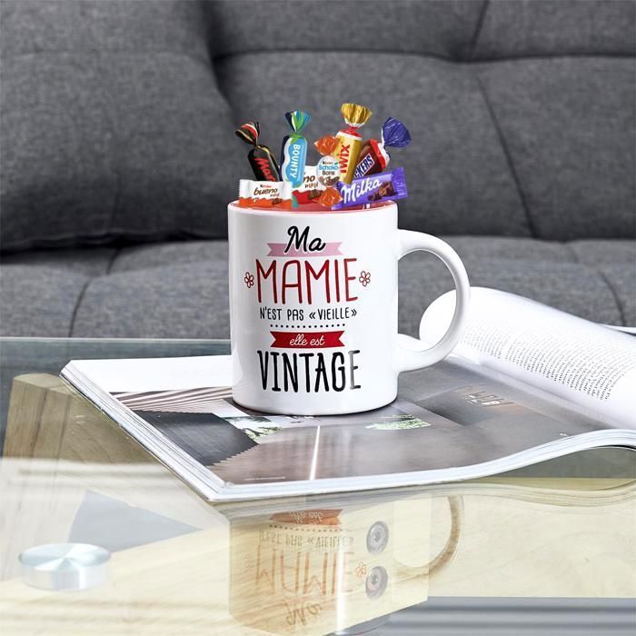 Cadeau noël pour mamie. Mug joyeux noël mamie personnalisé