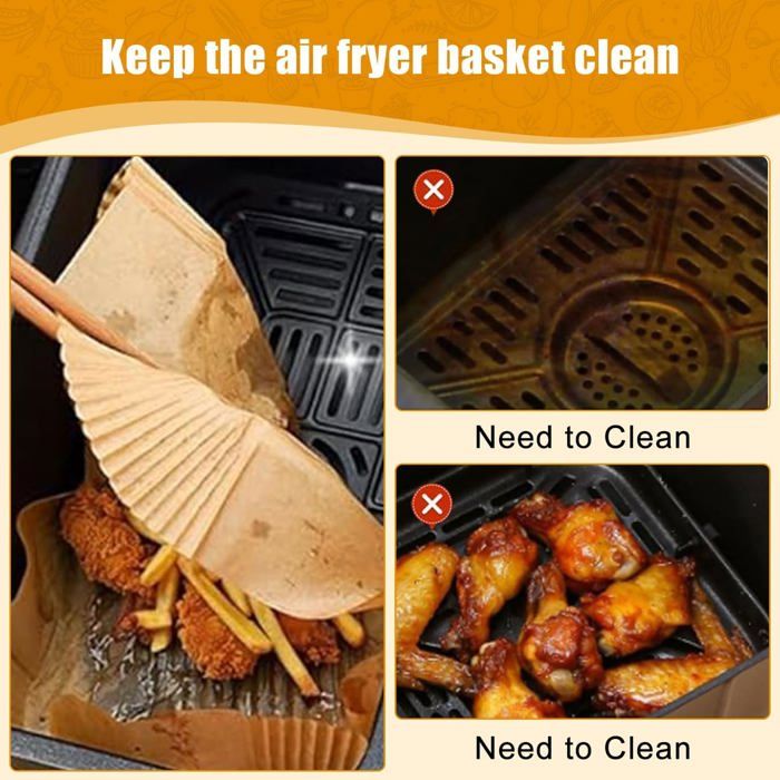 100 Pièces Papier Cuisson Air Fryer pour Ninja Double Stack Air Fryer SL300EU, Accessoires Air 100 Pièces Papier Cuisson Air Fryer pour Ninja Double Stack Air Fryer SL300EU, Accessoires Air