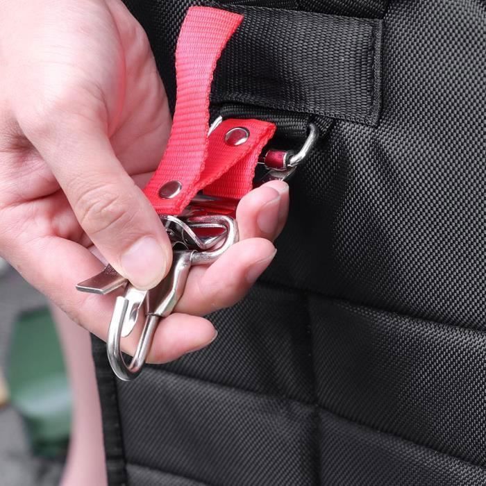 Harnais De Sécurité Anti-chute Double Sangle - Pour Toiture, Construction, Nettoyage Vitres, Réglable - 4