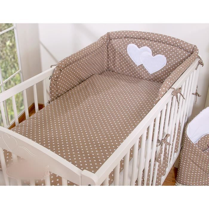 5 pcs Ensemble Housses de couette et d'oreiller pour lit bébé 120x60  140x70cm