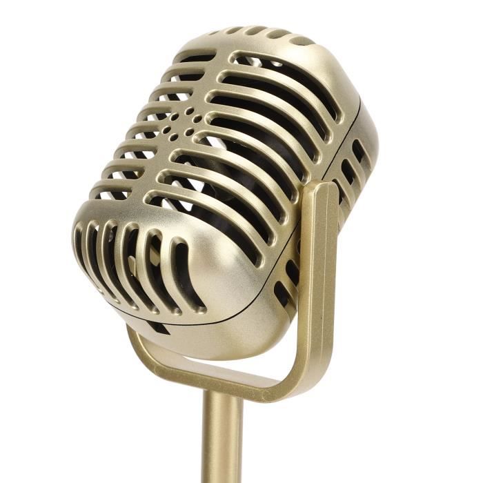 Zerone support de microphone avec accessoire de faux micro Modèle de  microphone à l'ancienne de simulation avec base stable et
