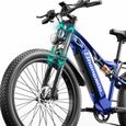 MX03 Full Shock Electric Bike 500w Octagon - 26'' Adult 7 Speed - Hydraulic Oil Brake - Electric Fat Bike - 48V15AH-3