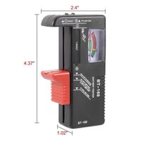 Testeur De Piles Analogique BT-168 - Pour Piles AA, AAA, C, D, 9V Et Bouton 1.5V