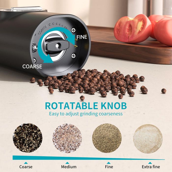 FutureHight Lot De 2 Salières Et Poivrières Inox Avec Bouton-Poussoir Manuel + Support – Design Moderne Et Pratique