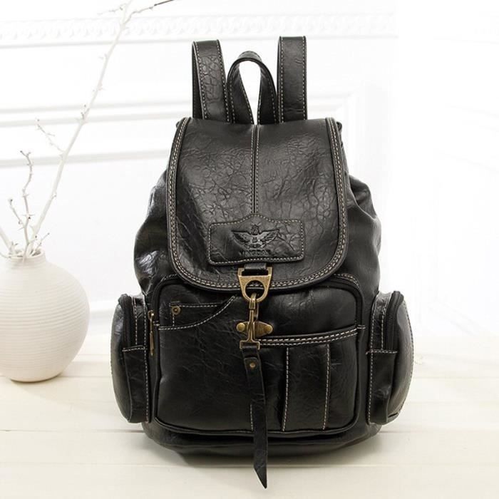 Sac a dos vintage noir outlet
