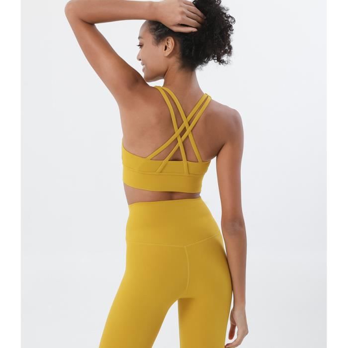 Brassiere sport jaune outlet