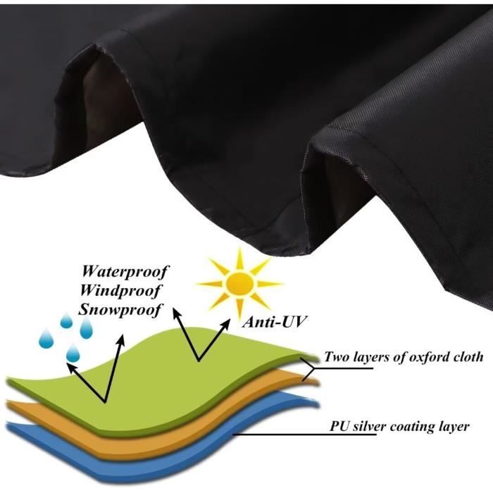 Housse Salon De Jardin Exterieur Impermeable Housse De Table Jardin 420D Oxford Bache Table Exterieur Housse De Protection Résistance Au Froid Bâche