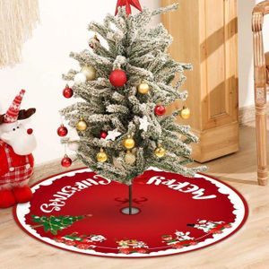 Tapis De Protection Rond Pour Sapin De Noël - 76 Cm De Diamètre - Imperméable, Réversible Rouge/vert - Polyester