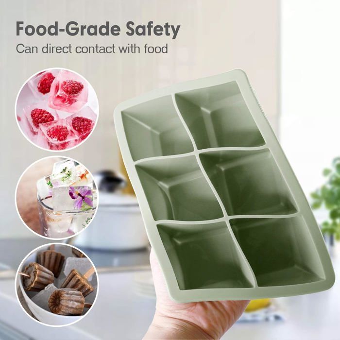 Lot De 6 Bacs à Glaçons En Silicone Avec Couvercles – 84 Compartiments – Sans BPA – Démoulage Facile – Pour Cocktails, Whisky, Desserts