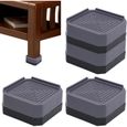 Lot De 4 Réhausseurs De Meubles En Caoutchouc Robuste 68x35mm