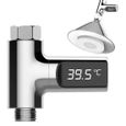 BK Thermomètre de douche, Thermomètre de Bain pour Bébé, Adulte, avec Moniteur (écran LED) de Température de l'eau Rotatif à 360°-0