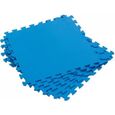 Lot de 9 Dalles de protection de sol en mousse bleu 50 x 50 cm ép 4mm (tapis de sol pour piscine hors sol ou spa gonflable)-0