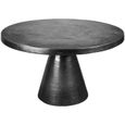 Table ronde en métal noir - Table Passion - Chloé - Salon - Rond - Elégance - Chic-0