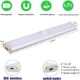 LAMPE SPOT LED ADHESIVE AVEC CAPTEUR DETECTEUR DE MOUVEMENT 3 MODES D/'ECLAIRAGE
