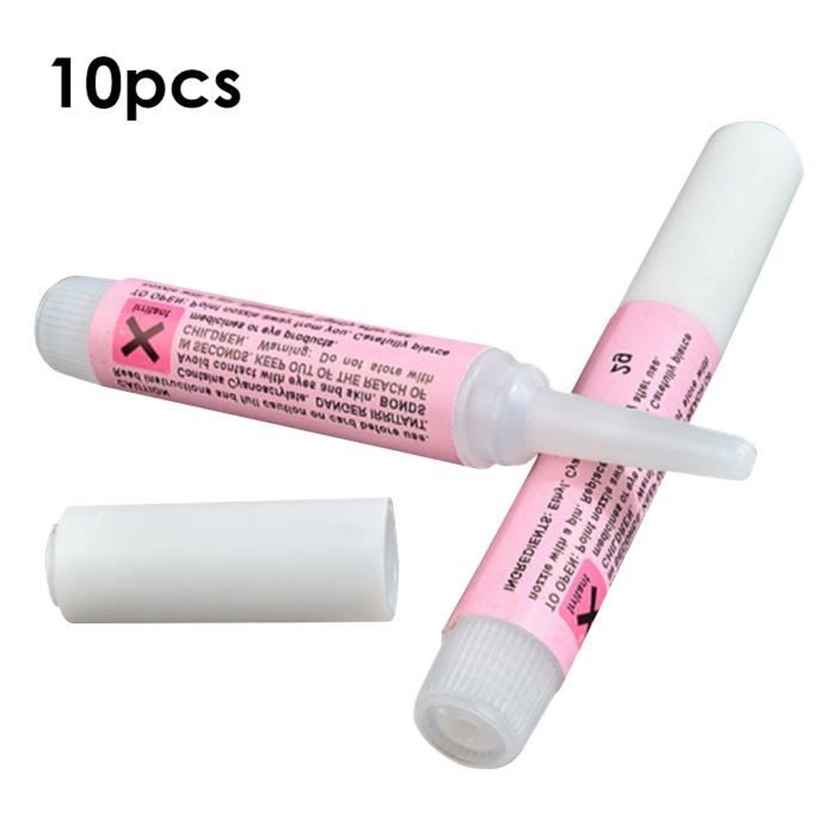 Colle Pour Faux Ongles 10 Pcs 2g Mini Nail Tips Colle Outil De Manucure Nail Art Decoration Conseils Colle Strass Colle