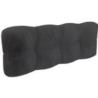 BRAND Coussins palettes Matelassé - Anthracite - Dossier 120x40 - 100% Polypropylène - Intérieur/Extérieur - POKAR
