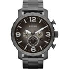 Montre - Fossil - Nate JR1437 - Acier - Noir - Étanchéité 5 ATM