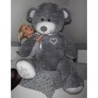VIKING CHOICE Ours en peluche - Je t'aime - XXL 190cm - Gris - 4kg - Mixte