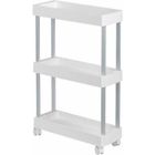 WENKO Desserte à roulette étroite, desserte range épices Mino, 18x80x45 cm, blanc