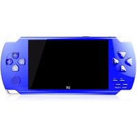 Console de Jeu Portable PSP X6 - Bleu - Son Surround stéréo 5.1 - 8G de jeux intégrés