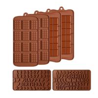 Mini Barre De Chocolat Moule Tablette Gaufre De Chocolat De Noël Antiadhésifs - 6 Pcs