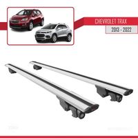 Pour Chevrolet Trax 2013-2022 HOOK Barres de Toit Railing Porte-Bagages de voiture Avec verrouillable Alu Gris