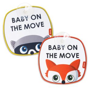 BÉBÉ À BORD  Diono - 60565 - Baby On The Move Of Baby On Board Car Window Autocollant Suction Cups Bright Yellow 2 Pieces 1 Unite