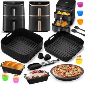 Moules En Silicone Pour Friteuse Cosori Turbo Tower Pro 10,8 L - Lot De 2, Réutilisables, Jusqu'à 450°C - 12