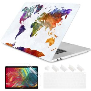 Rigide Case Cover pour MacBook Air 13.3 Coque {A1932} KECC MacBook Air 13 Retina Coque Fleur Bleue 2019/2018, Touch ID 