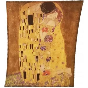 COUVERTURE - PLAID Klimt, Le Bacio Couverture En Flanelle 150 Cm X 20
