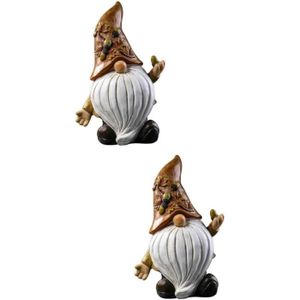 PERSONNAGES ET ANIMAUX 2 Pièces Ornement Elfe Jardin Des Elfes Poupée Santa Gnome Scandinave Statue De Nain De Jardin Poupée Gnome Miniature