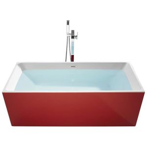 BAIGNOIRE - KIT BALNEO Baignoire îlot 170 x 81 cm rouge RIOS