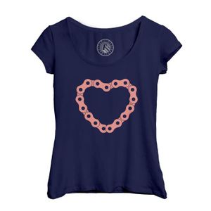 MAILLOT DE CYCLISME T-shirt Femme - Fabulous - Col Echancré Bleu - Impression HD - Manches Courtes