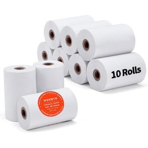 Sans Marque Lot de 10 rouleaux papier thermique - rouleau de caisse 80 x 80  mm à prix pas cher