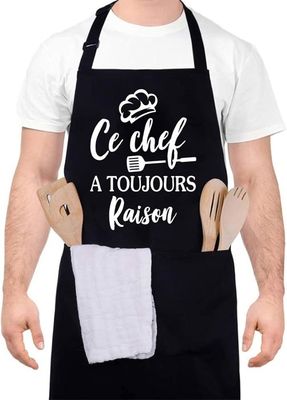 6 Tabliers De Cuisine Imperméables - Demi-tablier Avec 3 Poches | Homme Femme 60x40cm