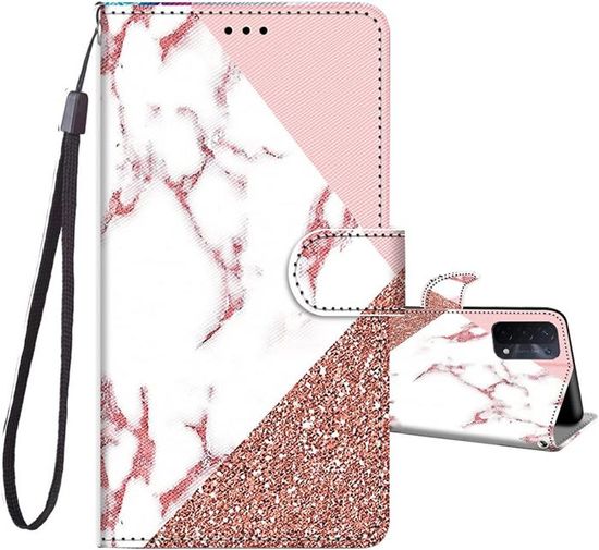 LEYAN Coque Folio Cuir Étui Pour Oppo A54 5G / Oppo A74 5G, Antichoc Portefeuille Housse Vec Fentes Pour Cartes, PU/TPU Bumper Protection Case Cover Fermeture Magnétique (Noir