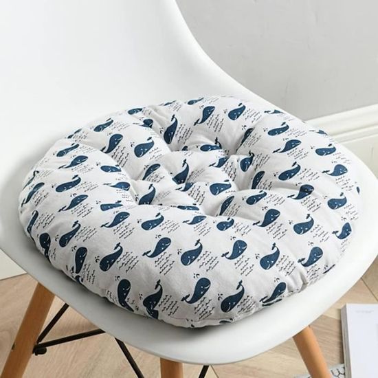 Coussin De Siège Rond Épais Et Doux - Diamètres 32/40/45/50 Cm - Avec Attaches Antidérapantes - Pour Chaise, Tabouret De Bar, Bureau