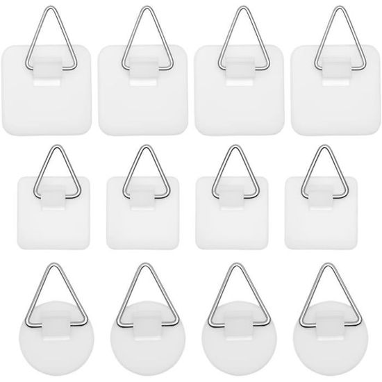 Crochet Adhesif Ural Invisible Assiette - Support Autocollant De