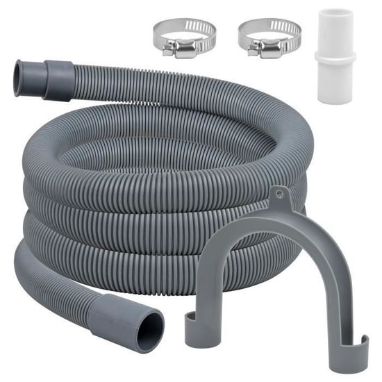 Tuyau D'évacuation Flexible 10 M Pour Lave-linge/lave-vaisselle - Matériau PP - Diamètre 20 à 23 Mm - Installation Facile - Pour Usage Domestique