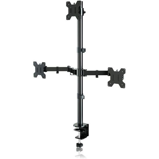 SUPPORT TV Support Ecran PC 3 Ecran Support pour Moniteur articulé à 3 Bras Ajustable Chaque