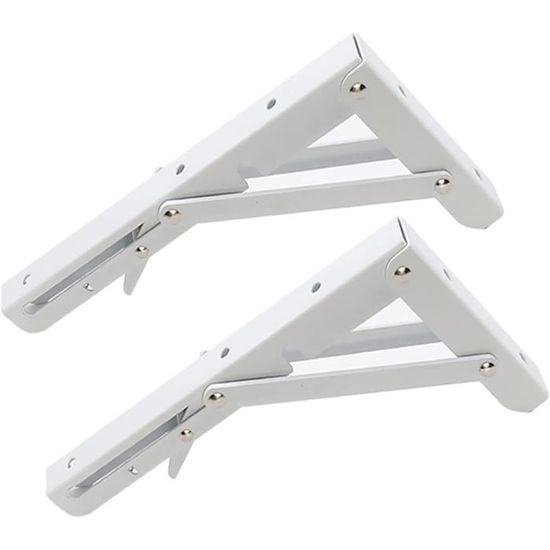 ZOLGINAH Étagère Murale Pliante De 500 Mm, Support De Pliant En Acier Inoxydable 304 Pour établi, Équerre Pliante Support, Equerre Pour Etagere Murale(2 Pièces), Argenté