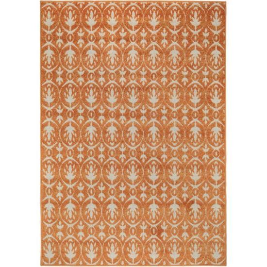 Tapis poil ras Summer Orange 100x150 cm - Tapis poil court design moderne pour salon - 60004520