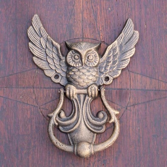 SUMTree Cache-Clés Fonte Chouette Vintage - Décoration Jardin Hibou, Rangement Clés Bijoux, Style Rustique 11x9x4cm