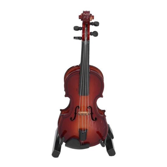 Violon Miniature Modèle Décoratif - 23 Cm Avec Support Et Étui - Réplique Détaillée à Main
