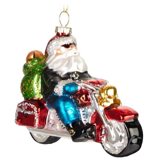 Boule De Noël En Verre Brun Motif Feuille - Décors Véronneau