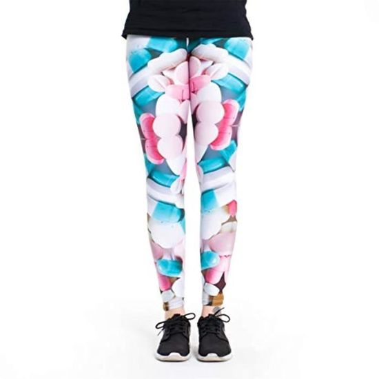 Jeans DVCXD Bunte Bedruckte Legging Noir - Prêt-à-Porter