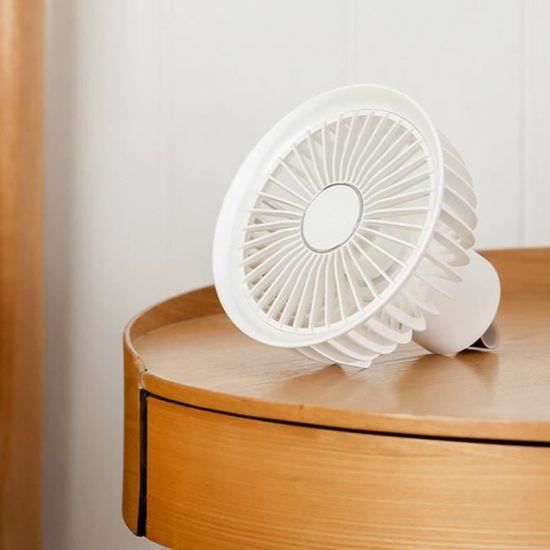 Ventilateur rechargeable de bureau portable, ventilateur silencieux  réglable à 3 vitesses avec lumière LED - Cdiscount Bricolage