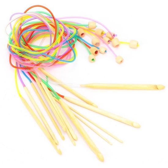 20mm/25mm Aiguilles à Crochet Circulaire En Bambou Pour Sac