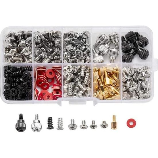 Kit De Vis Pour PC - 620 Pièces - Montage Carte Mère, Disque Dur, Ventilateur - DIY Réparation